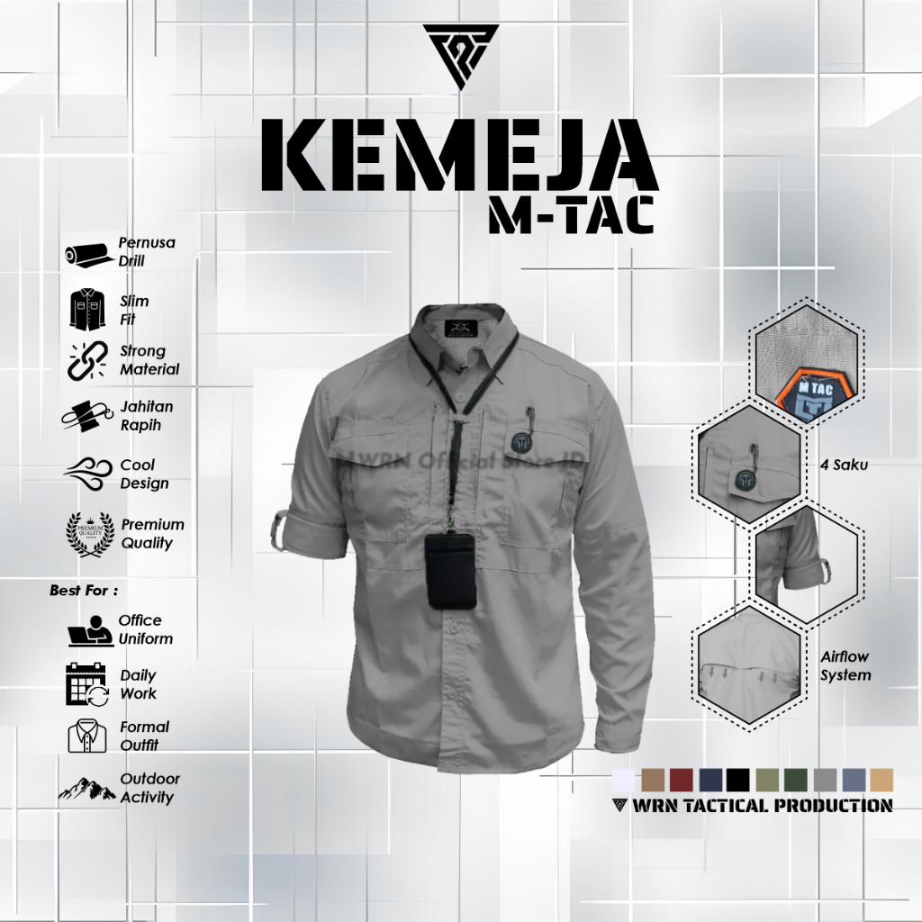 Jual WRNTAC.ID - Kemeja Tactical M-Tac Slimfit Lengan Panjang Premium ...