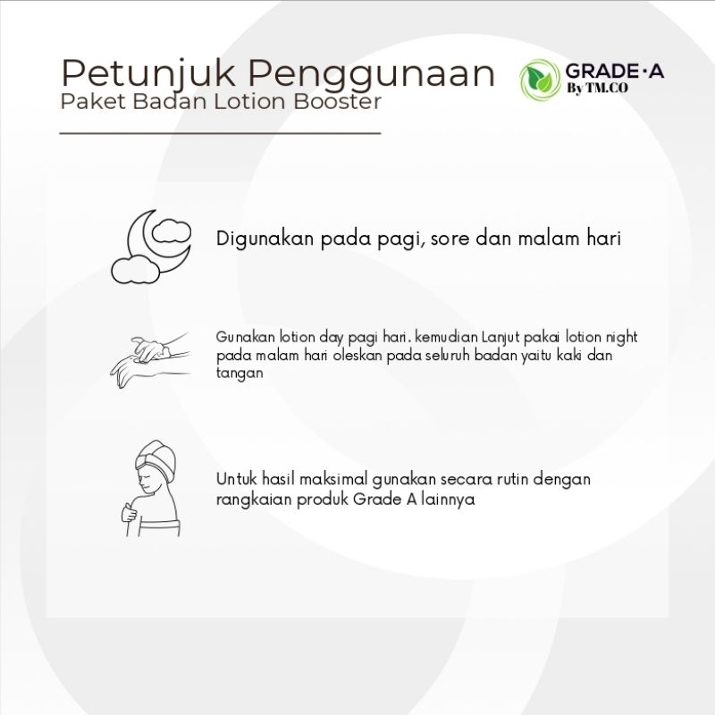 Jual GRADE A BY TMCO - Paket Lotion Injeksi Boster Pagi Dan Malam 100ml ...