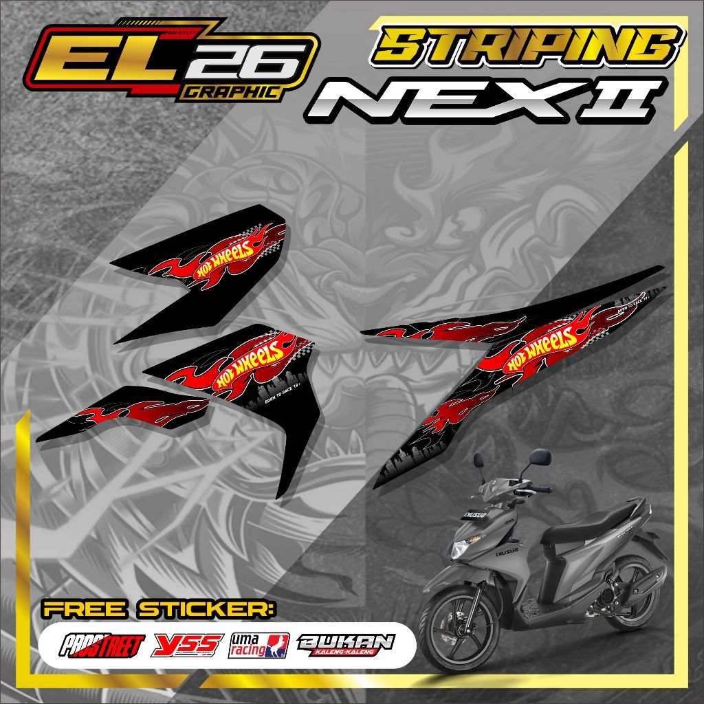 Jual 515 STRIPING STICKER SUZUKI NEX II - STICKER SUZUKI NEX II MOTIF ...