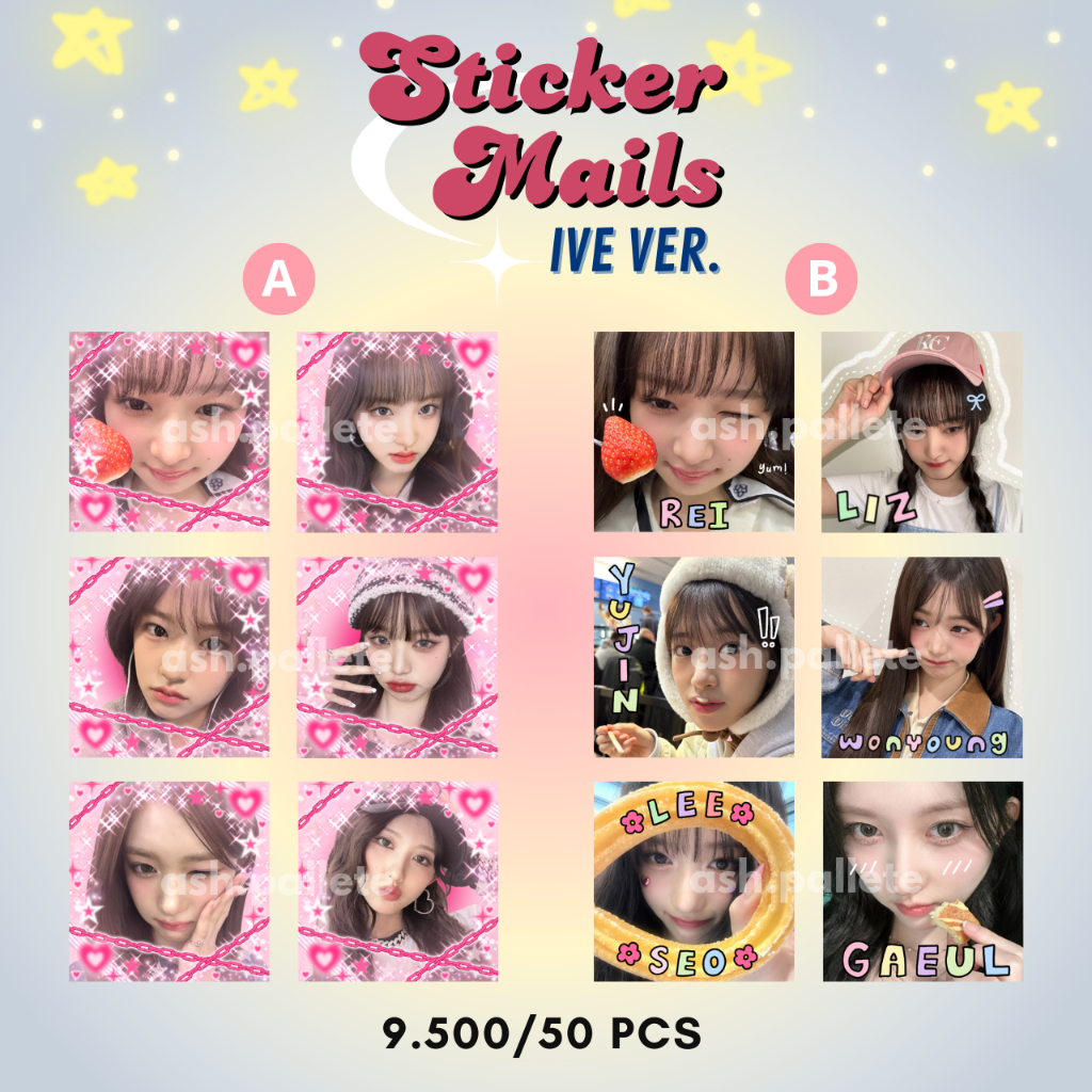 Jual [50 PCS] IVE STIKER MAIL / LOVE MAIL DECO STICKER FREEBIES PAKET ...