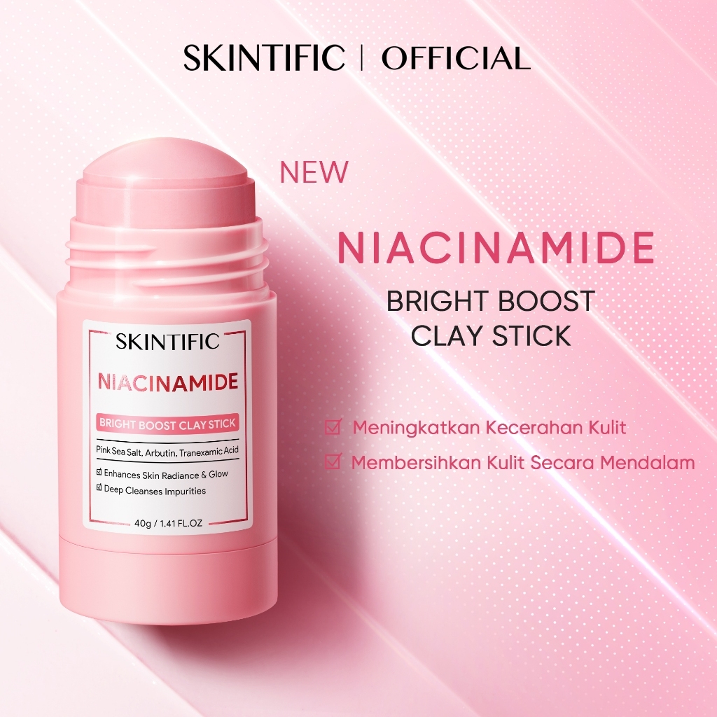 Jual SKINTIFIC - Niacinamide Bright Boost Clay Stick 40g | Brightening ...