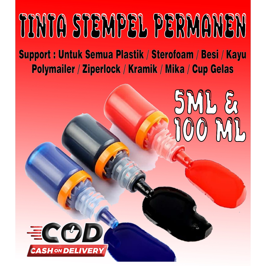 Jual TINTA STEMPEL PERMANENT WATERPROOF | Shopee Indonesia