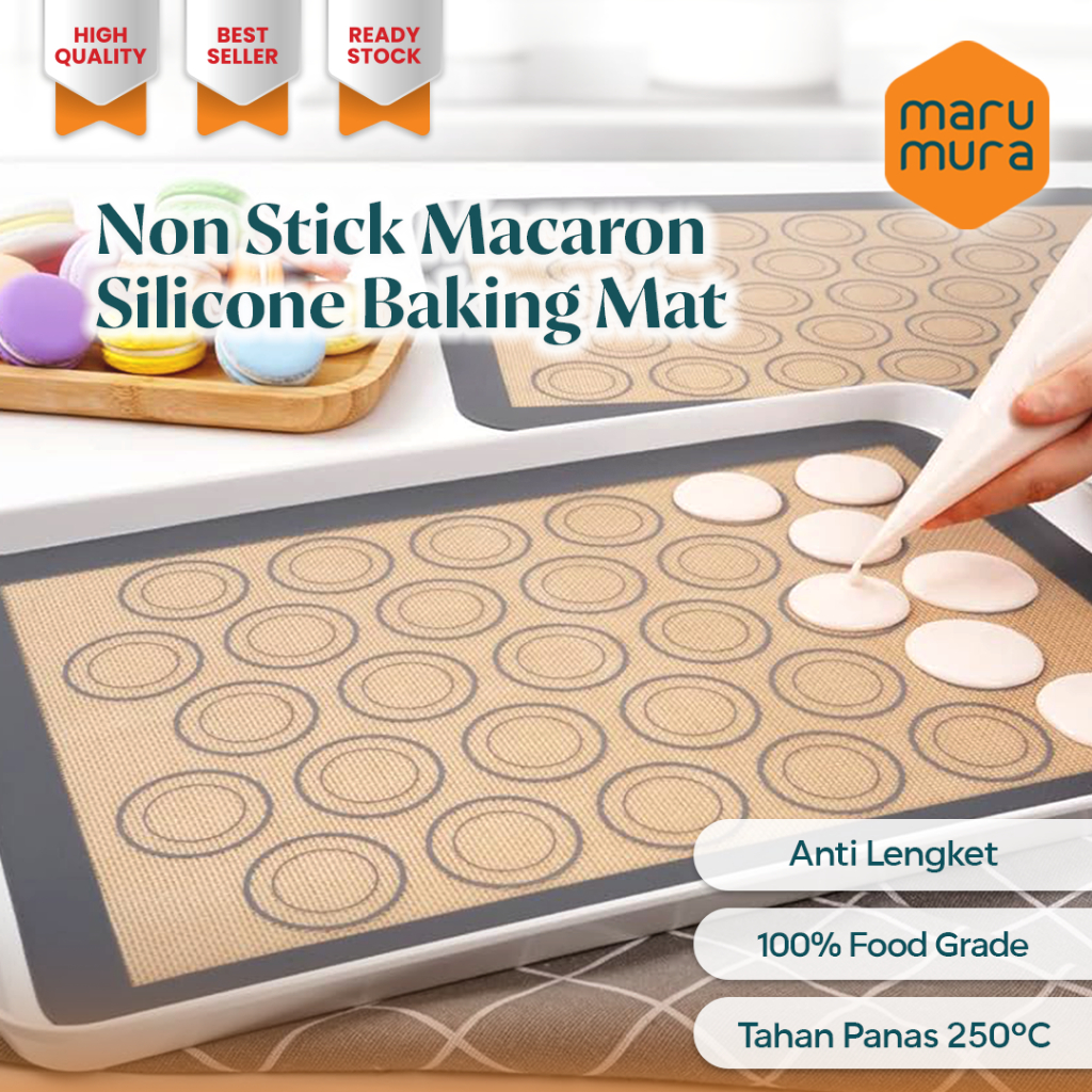Jual Marumura Macarons Baking Mat Non Stick Heat Resistant Cooking Mat ...