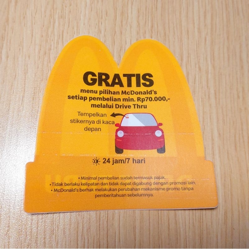 Jual Sticker Drive Thru Mcd Stiker McDonald's Mobil Dan Motor Terbaru ...