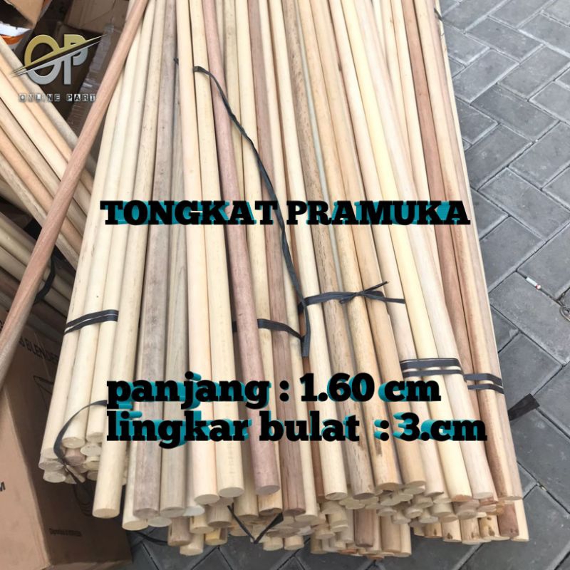 Jual TONGKAT PRAMUKA KAYU POLOS PREMIUM KUALITAS BAGUS Shopee Indonesia