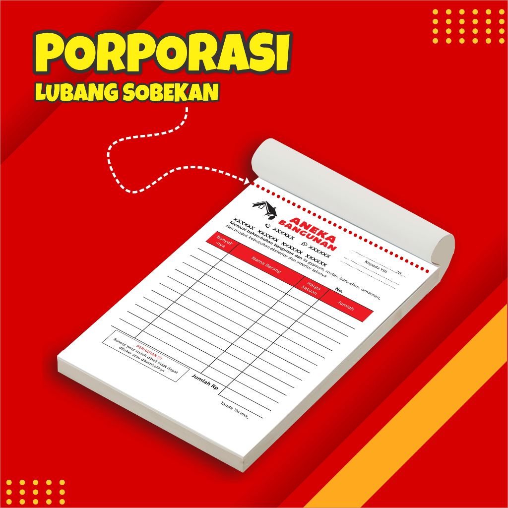 Jual Cetak Nota Full Colour 1 Ply Ukuran A4/F4, Cetak Nota Custom Nama ...