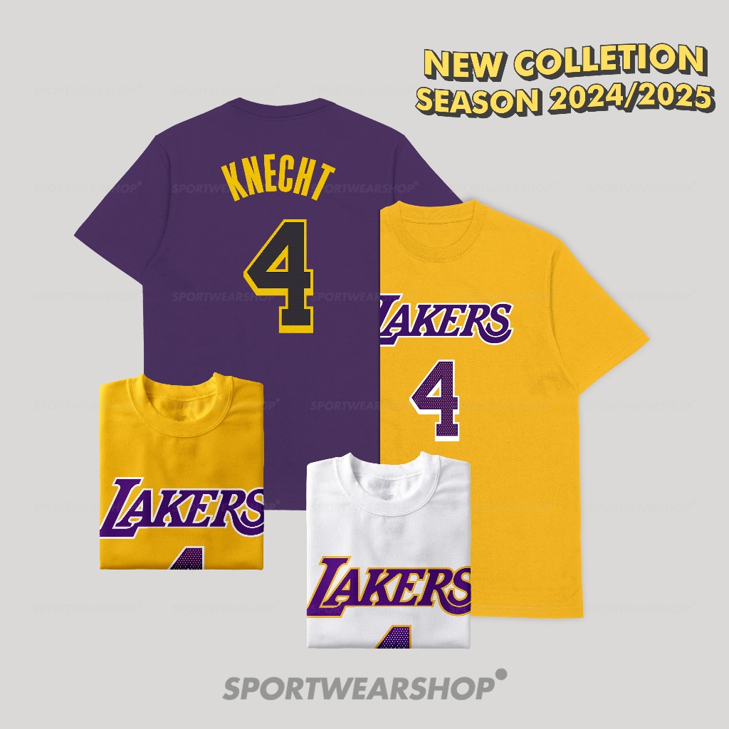 Jual Baju Basket Pria Wanita T shirt basket Kaos LA Lakers Los Angeles