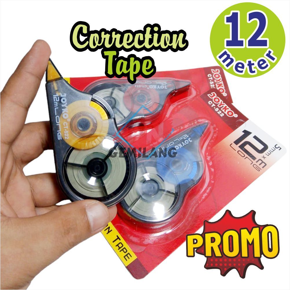 Jual TIP EX PITA KOREKSI TIPE-X ROLL JOYKO , CORRECTION TAPE JOYKO 5mm ...