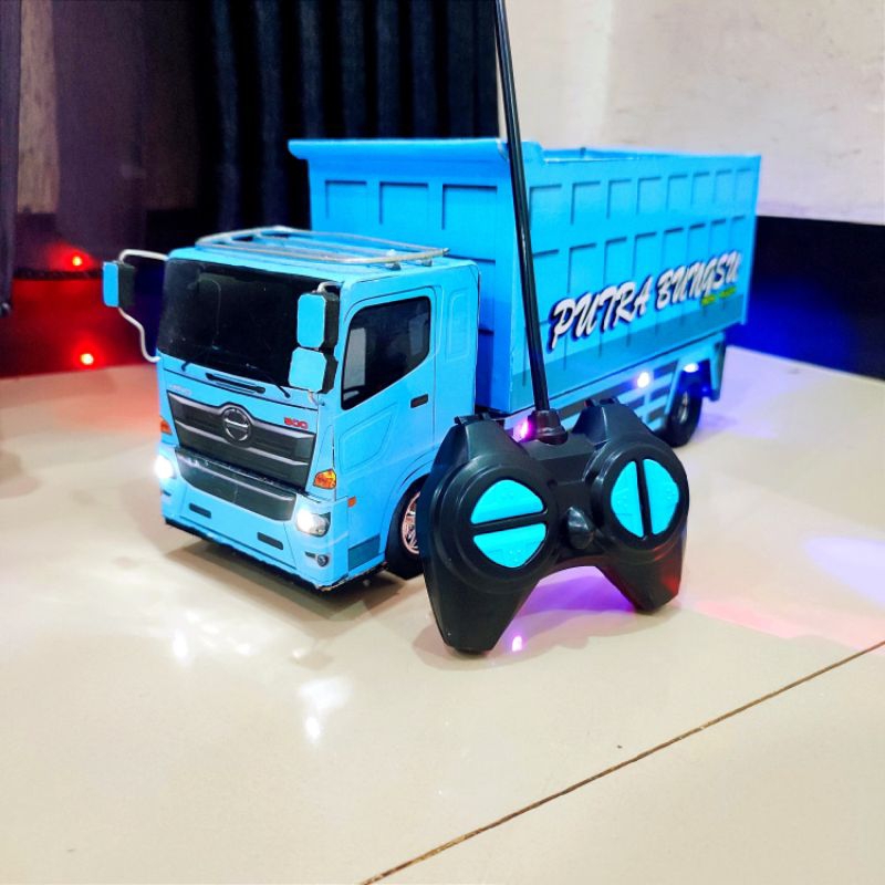 Jual PROMO MAINAN DUMP TRUK RC_Mainan Miniatur Truk Dump HINO 500 Remot ...