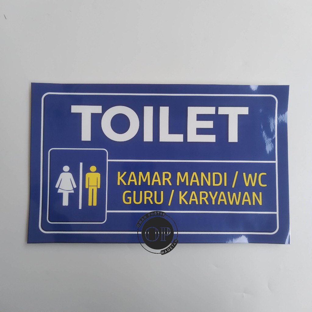 Jual Stiker Kamar Mandi/WC Guru/Karyawan - Stiker Toilet Guru - Stiker ...