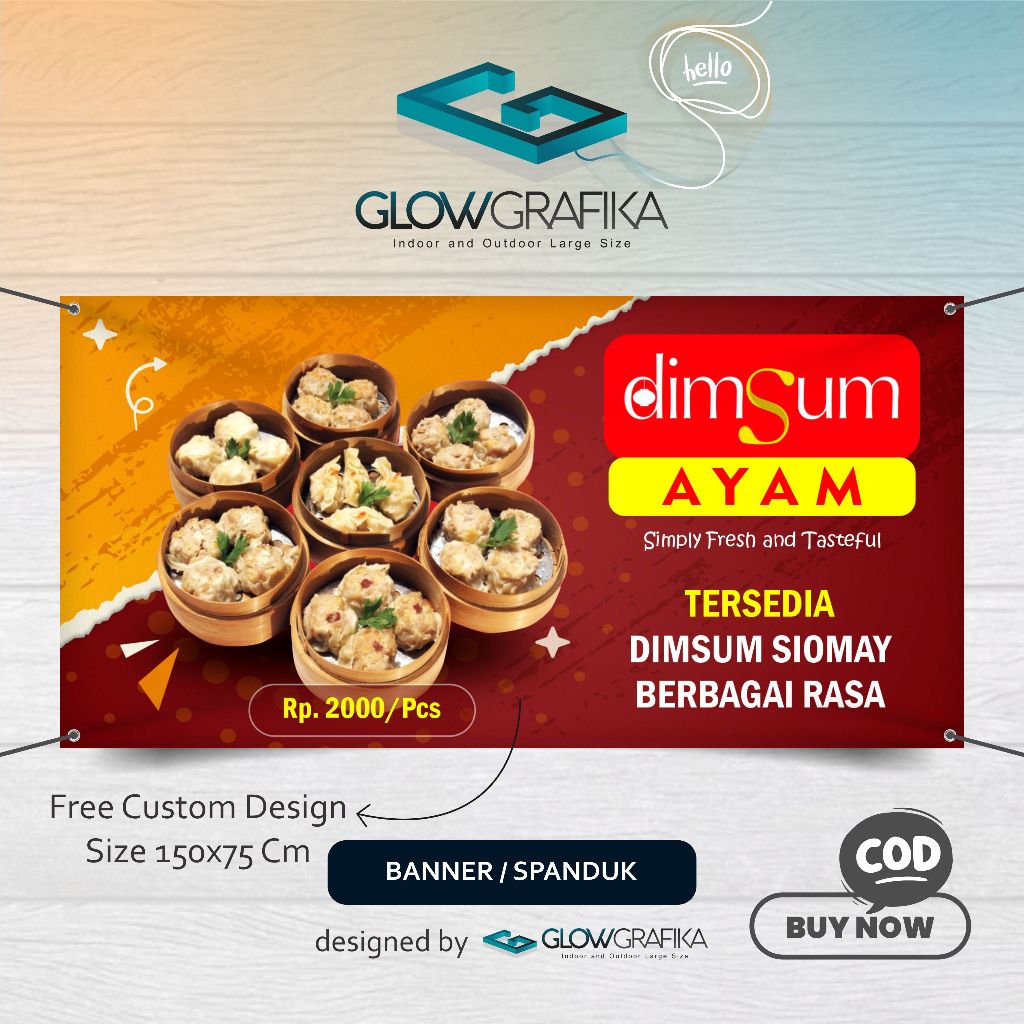 Jual Cetak Spanduk Banner Dimsum | Shopee Indonesia