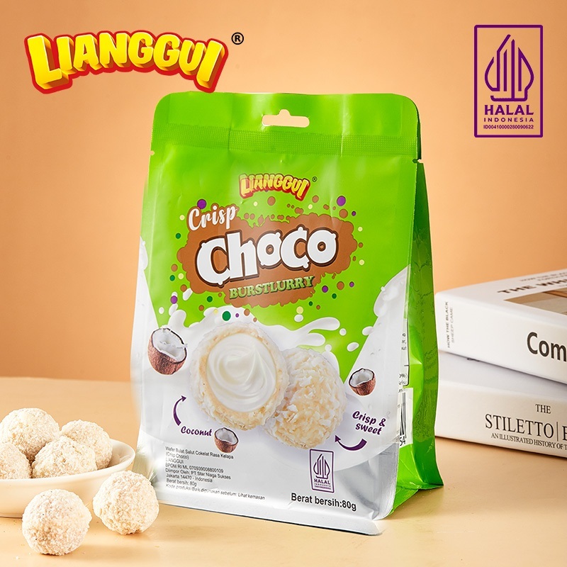 Jual Crisp Choco Burstlurry Ball 80g Wafer Bulat Salut Cokelat Rasa ...