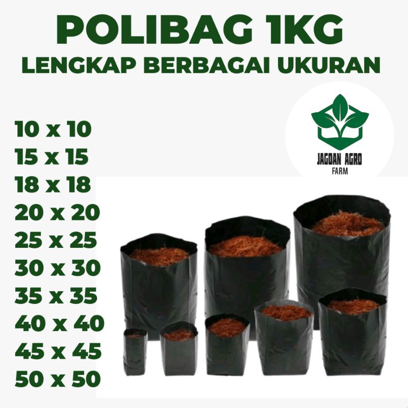 Jual Polybag Tanaman Isi Ratusan Lembar 1Kg Tebal Murah Hitam Shopee 