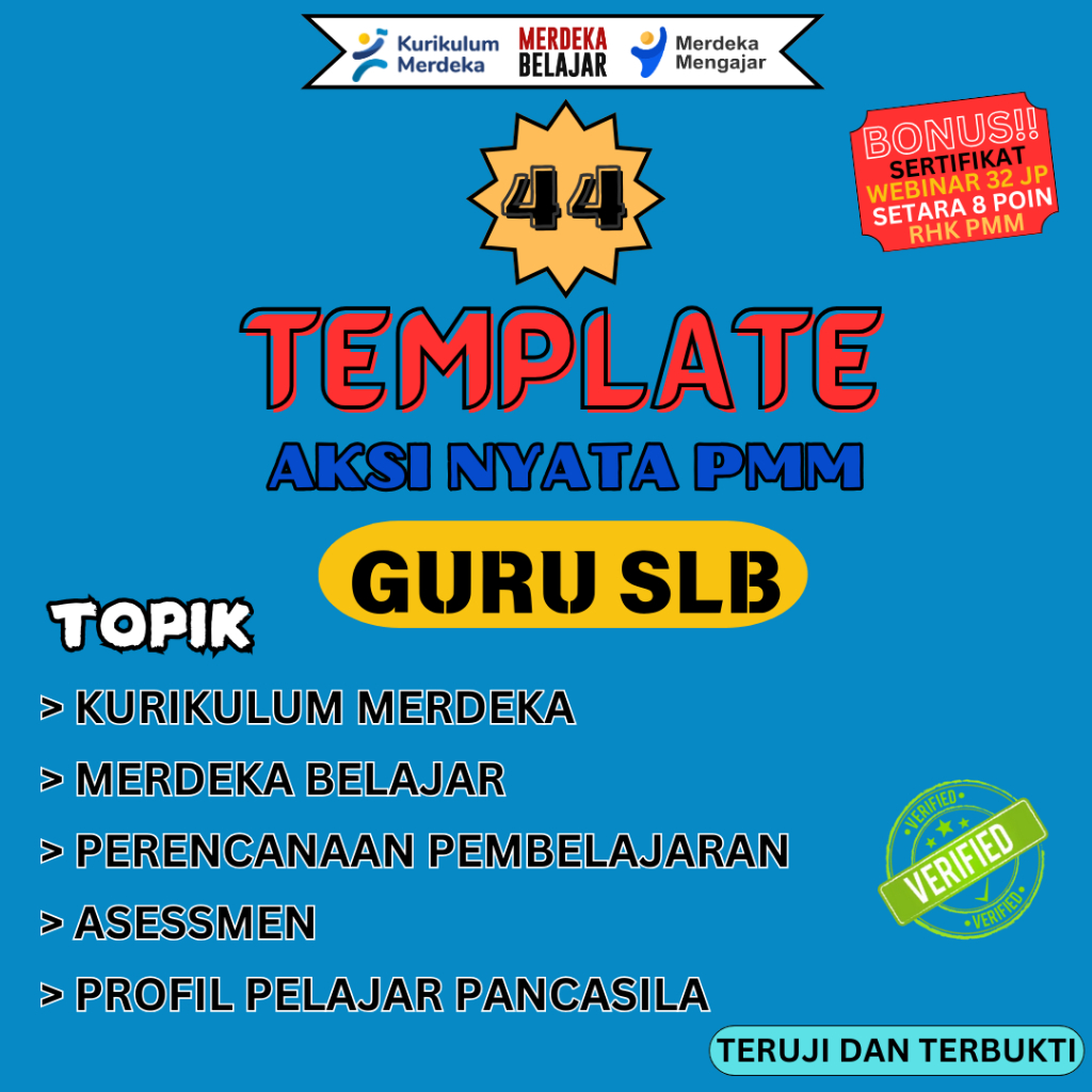 Jual 44 TEMPLATE AKSI NYATA PMM GURU SLB (5 TOPIK) BISA DI EDIT GRATIS ...