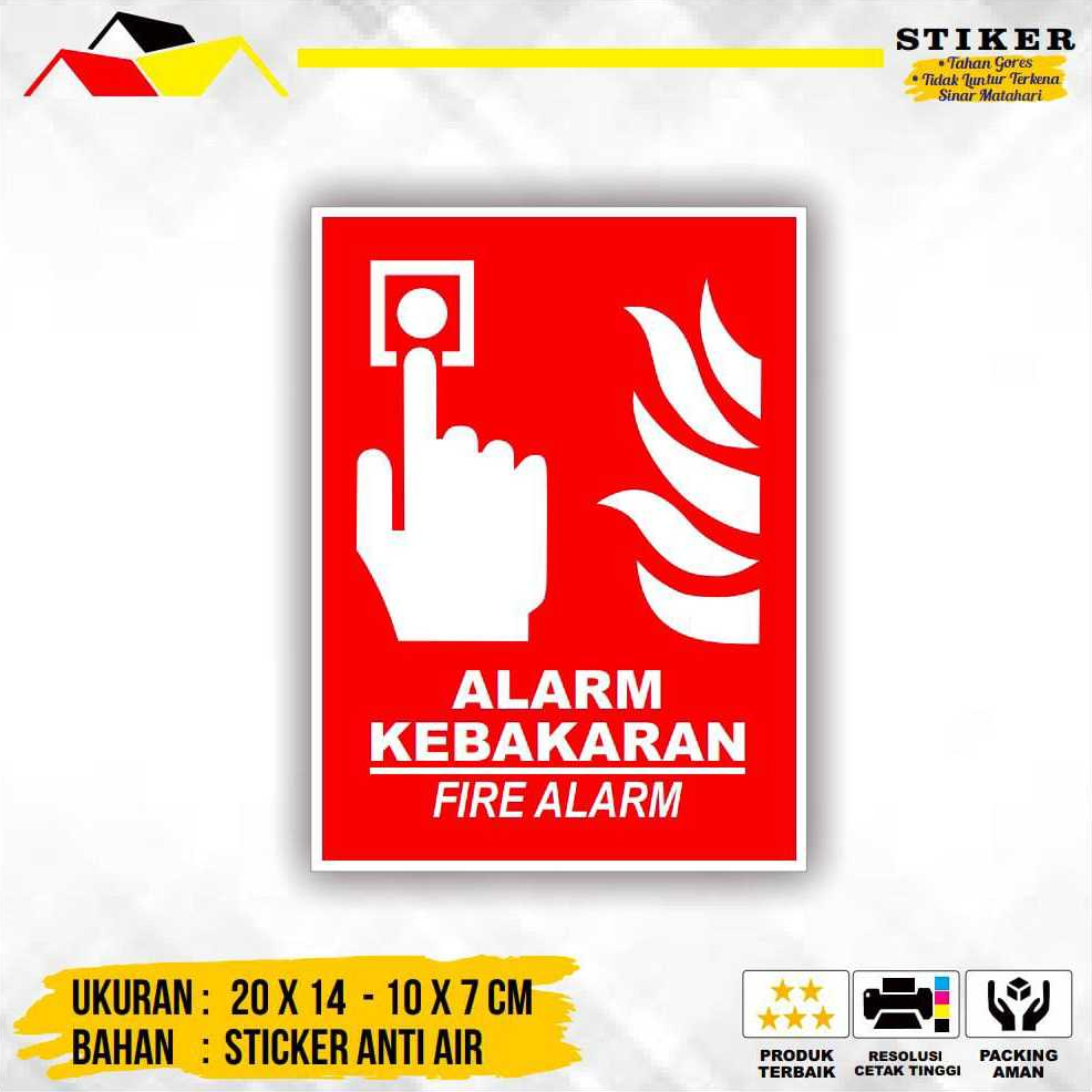 Jual Sign / Rambu Stiker Alarm Kebakaran | Shopee Indonesia