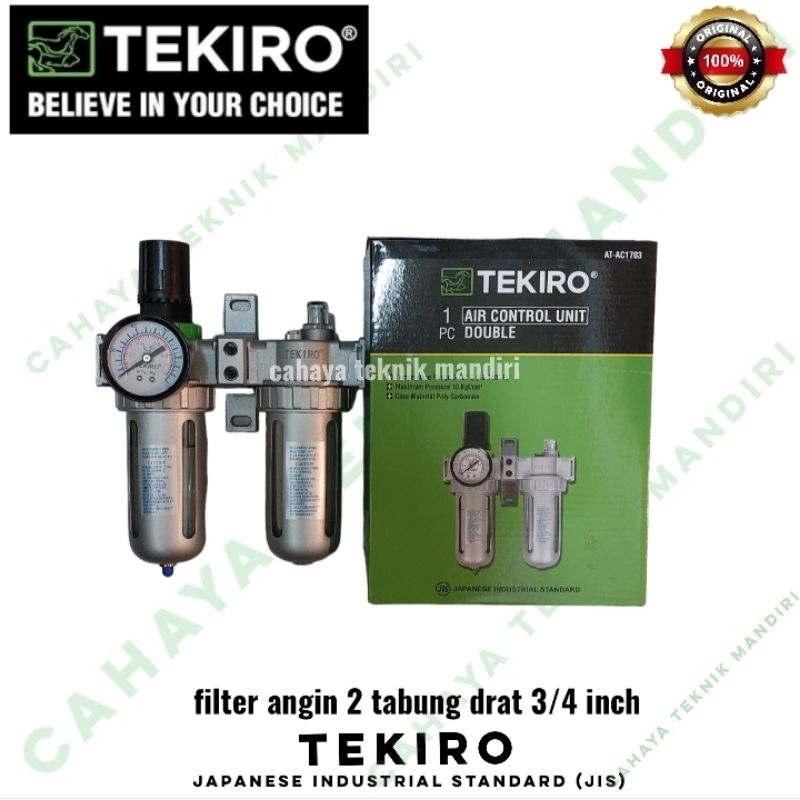 Jual TEKIRO AT-AC1703 filter udara 2 tabung / regulator saringan angin ...