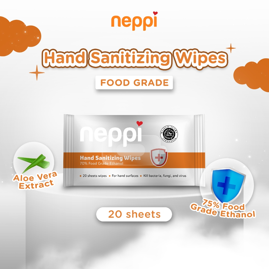 Jual Neppi Hand Sanitizing Wipes 20s | Shopee Indonesia