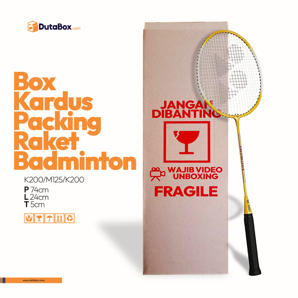 Jual Box Kardus Packing Raket uk 24x5x74 ( Minimal Order 5 Pcs )Polos ...