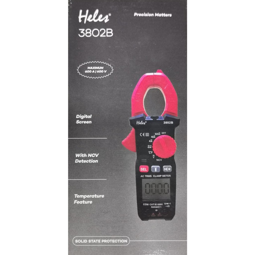 Jual Tang Ampere Digital - Digital Clamp Multimeter AC/DC Heles - 3802 ...