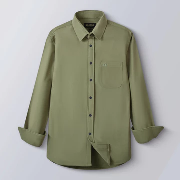 Broodis Kemeja Pique GENTLY Olive Lengan Panjang