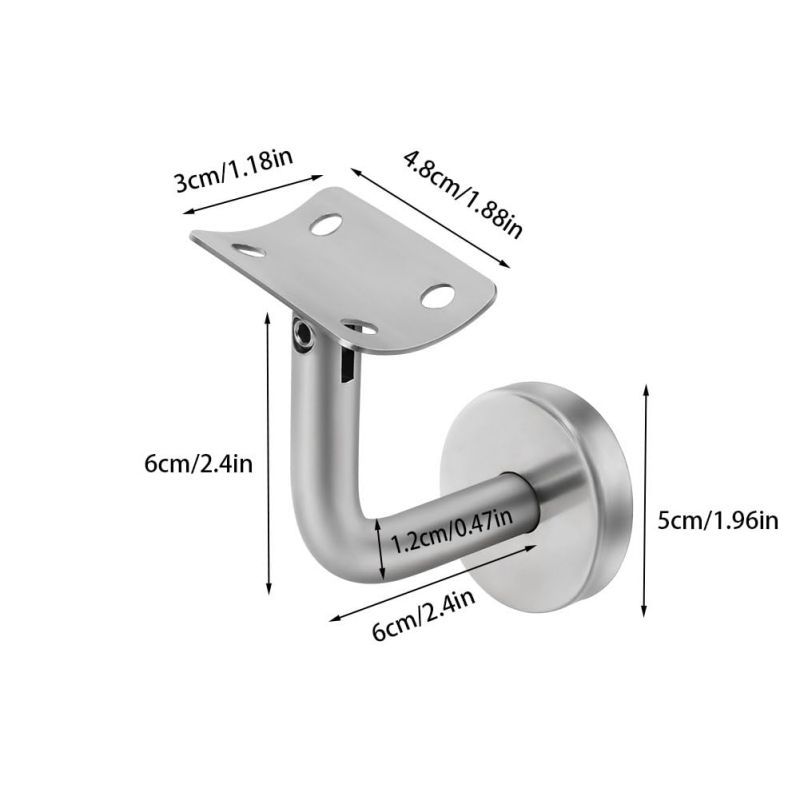 Jual Adjustable Bracket Handrail Kaca Stainless 304 Wall Support Hand ...