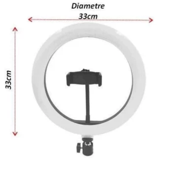 Ring Light 33CM LED Tanpa Tripod – Lampu Selfie Makeup Live Streaming