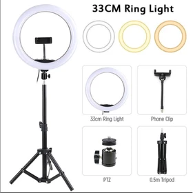 Ring Light 33CM LED Tanpa Tripod – Lampu Selfie Makeup Live Streaming