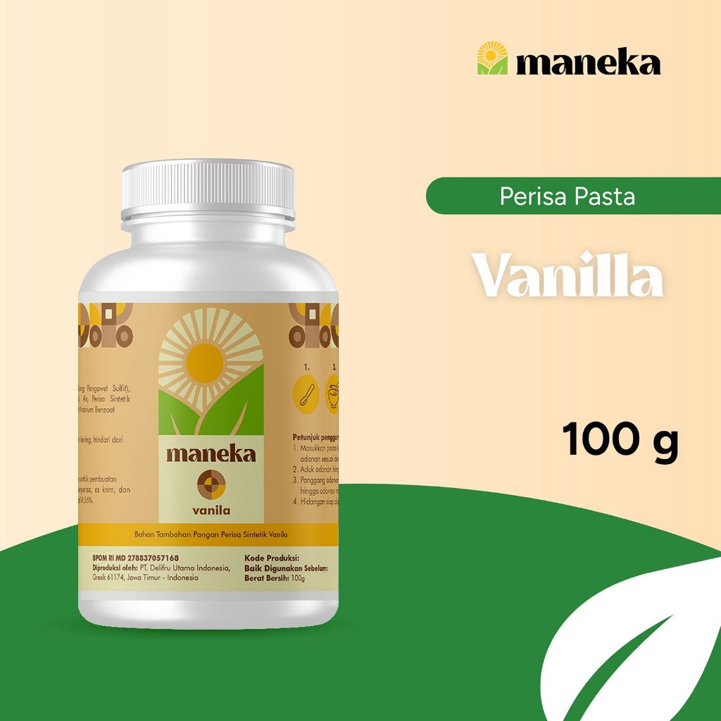 Jual Maneka Vanilla Perisa Pasta - Aroma Perasa & Pewarna Makanan Rasa ...