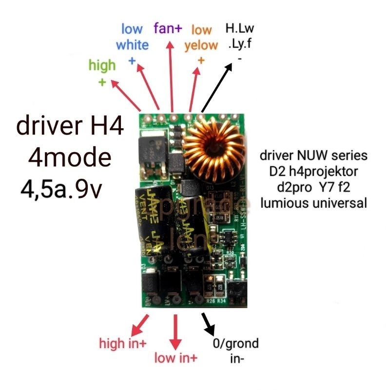 Jual DRIVER LED NUW H4 LB HB 4MODE 4,5A MAx 50W | Shopee Indonesia