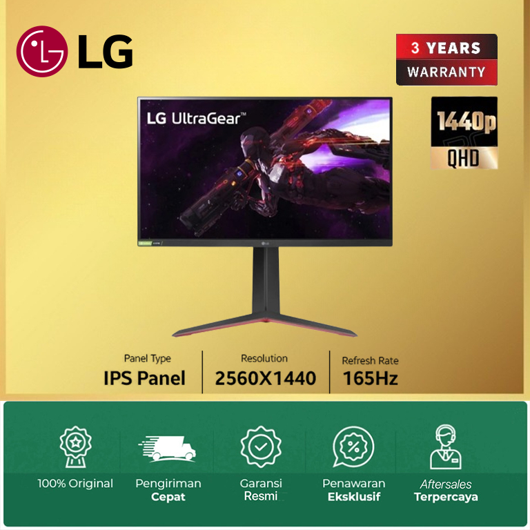 Jual Monitor LED LG UltraGear™ 27GP850-B Gaming - QHD 165Hz 27