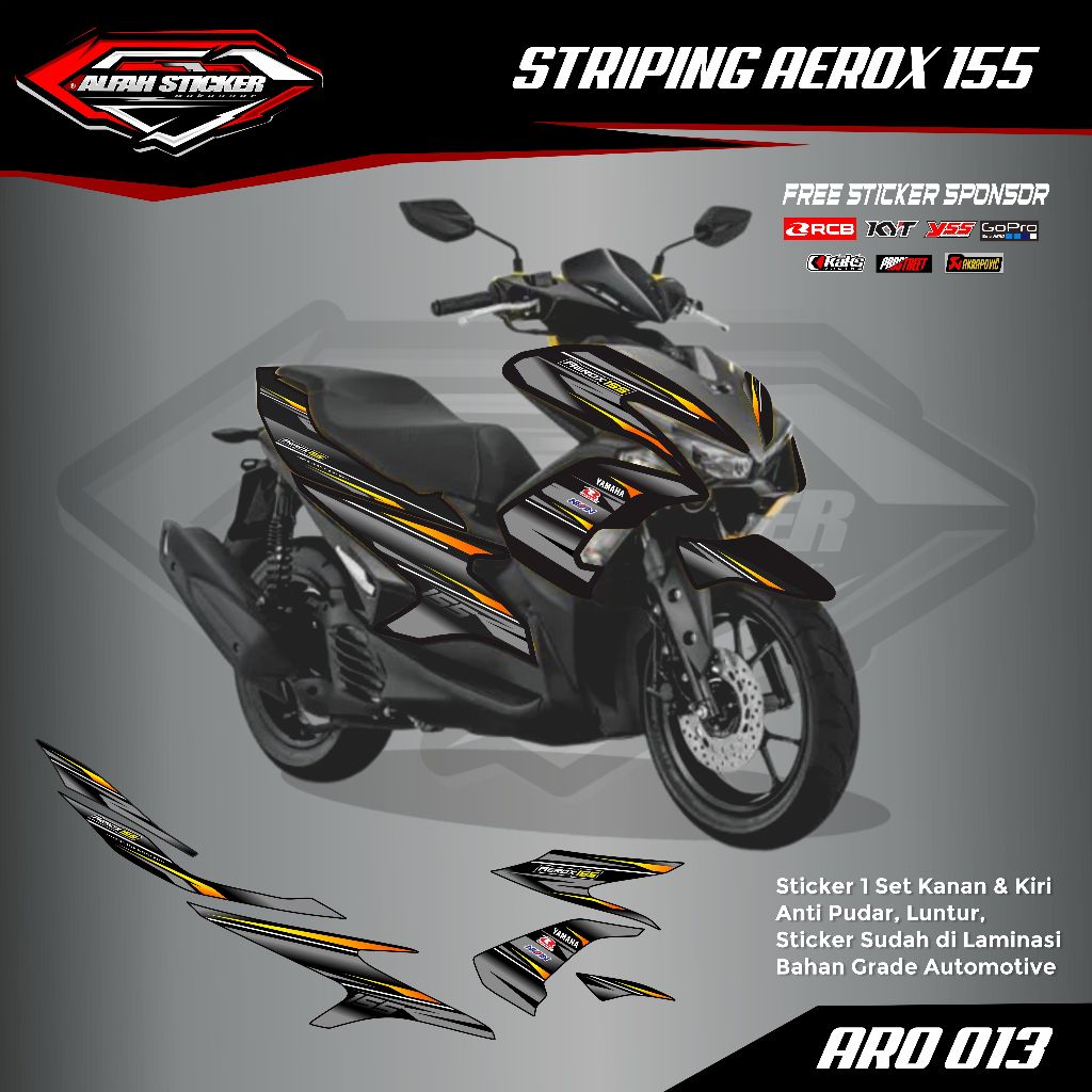 Jual ARO - Stiker striping Aerox old Sticker variasi yamaha aerox old ...