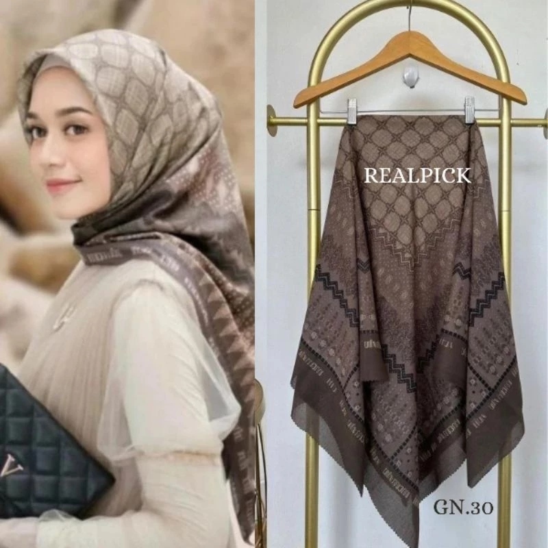 hijab segi empat motif kerudung voal premium lasercute terbaru