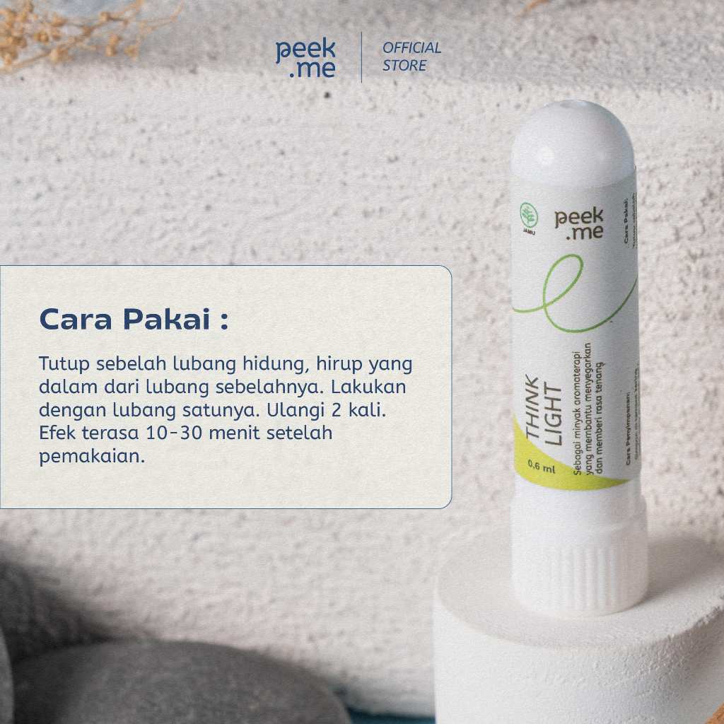 Jual Peek.Me Think Light | Inhaler Nasal Alami & Aman | Anti Migrain ...