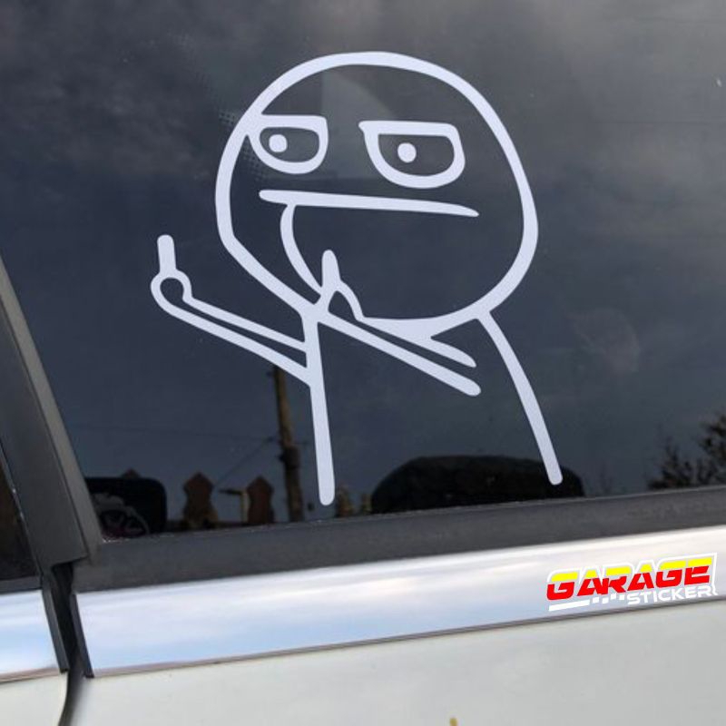 Jual Sticker midlle fingers emot cutting sticker fuc e k kanan kiri ...