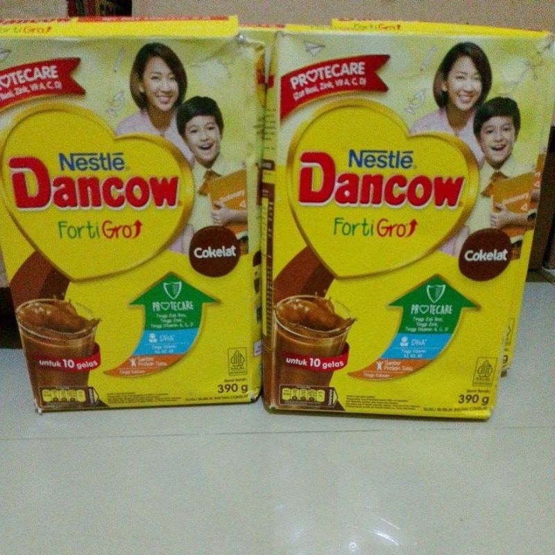 Jual DANCOW FORTIGRO COKLAT 390gr exp 2025 box rijek | Shopee Indonesia