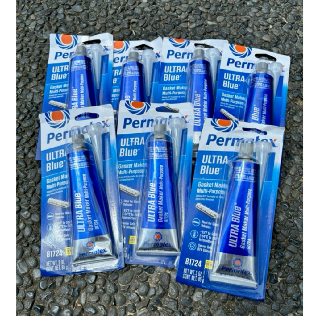Jual LEM PERMATEX ULTRA BLUE,, BLACK ADHESIVE,, RED RTV DAN ULTRA GREY ...
