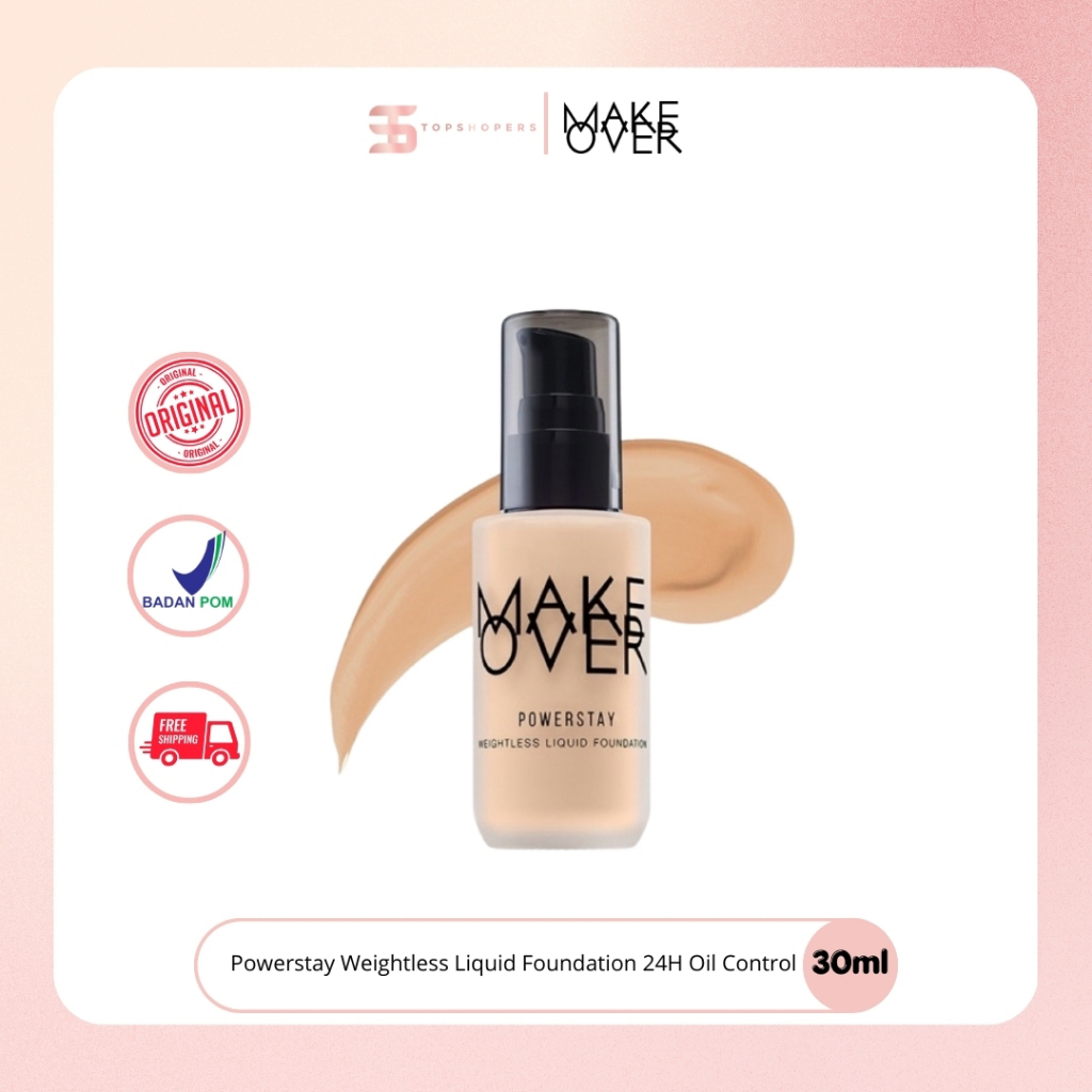 Jual MAKE OVER 24h Powerstay Weightless Liquid Foundation 24H Oil ...