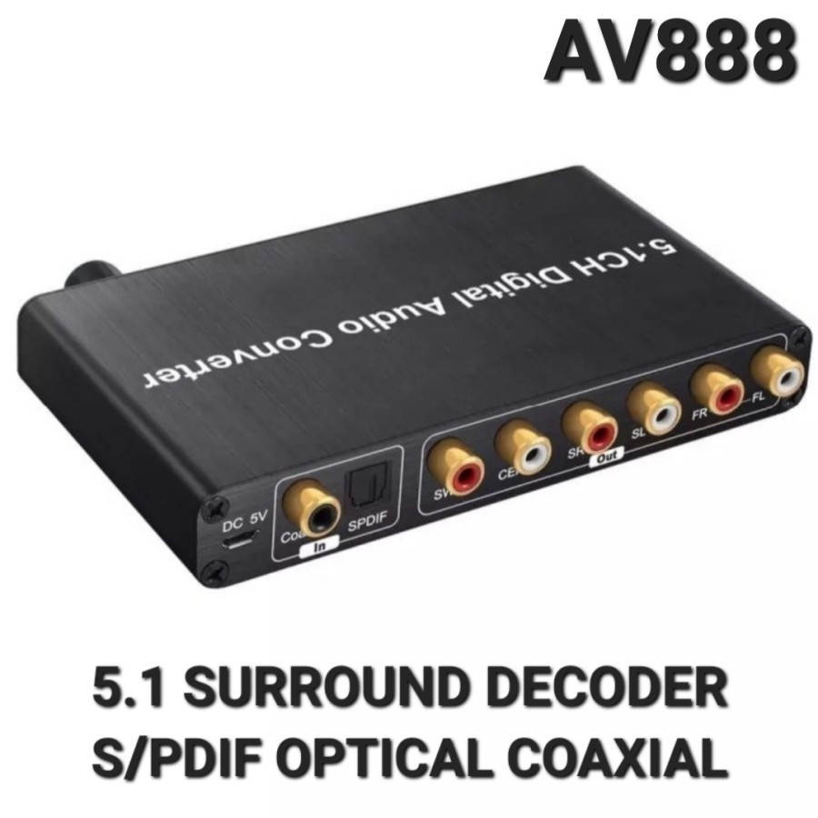 Jual AVPRO AV888 5.1CH Digital Audio Decoder Surround AC3 DTS Converter ...