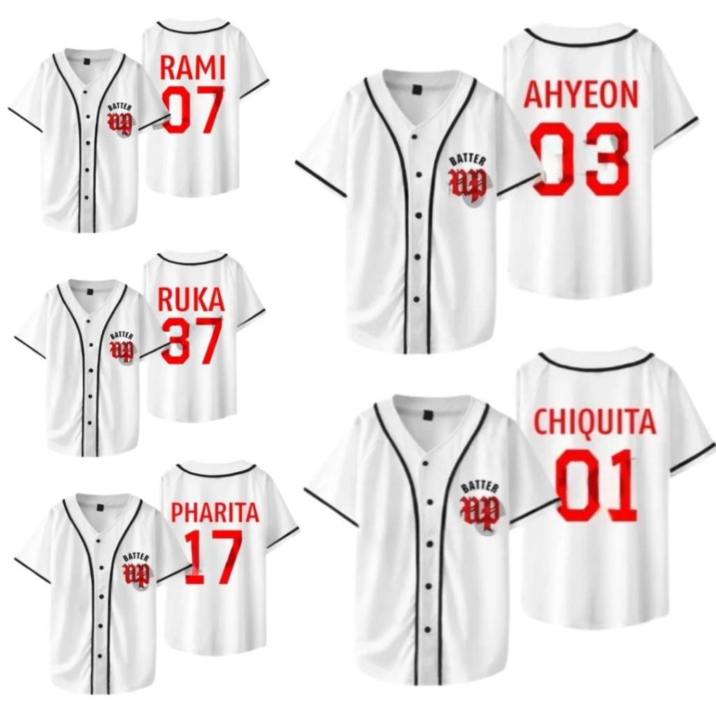 babymonster ベースボールシャツ WHITE L（BABYMONSTER ベビモン