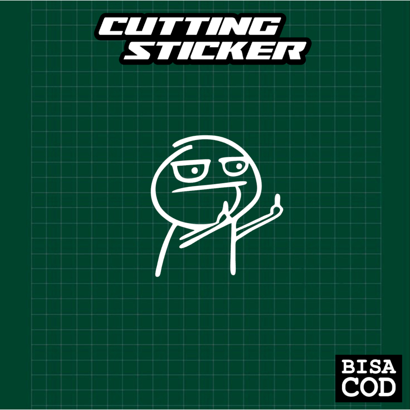 Jual Cutting Sticker middle finger v2 8cm | Shopee Indonesia