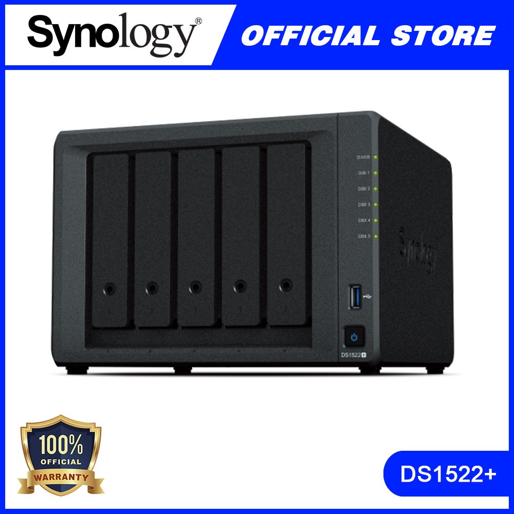 Jual Synology DS1522+ NAS 5 BAY, 8GB DDR4 | Shopee Indonesia
