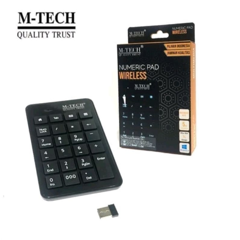 Jual M-TECH Keyboard Mini Numerik Wireless 2,4GHz | Shopee Indonesia