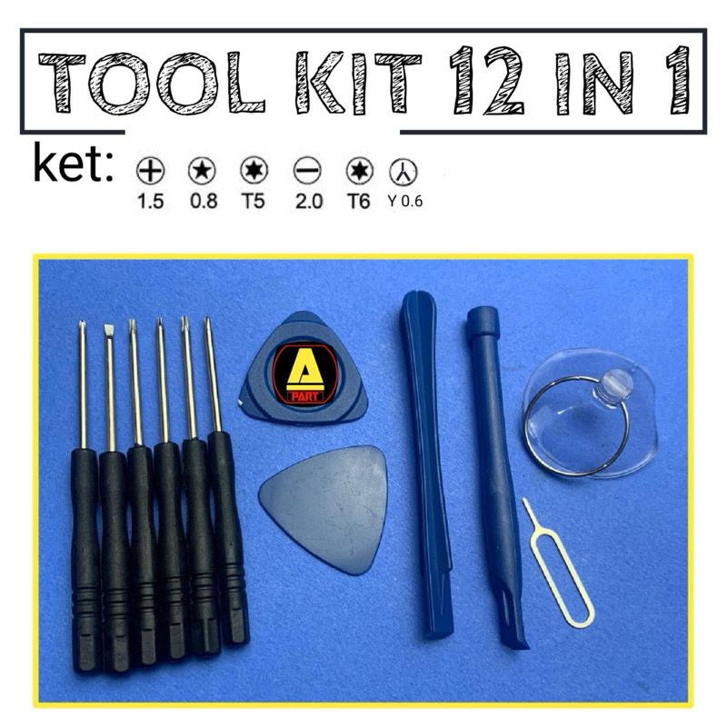 Jual TOOL KIT HANDPHONE OBENG 12 IN 1 | Shopee Indonesia