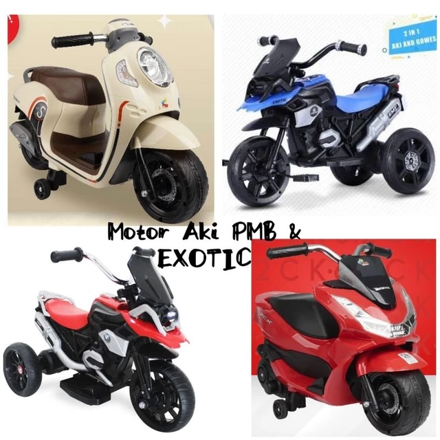 Motor Aki Mainan Anak PMB M-888 BMW Motor Anak Motoran Aki Anak Exotic 2214 Gowes + Aki EMT2214 Honda Scoopy K611C PCX K612C K-611C K612C CBR K615C K-615C RAID K613C K-613C 2234 EMT2234 K613 NMAX