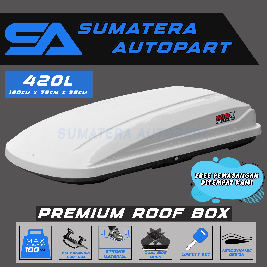 Jual Roof Box Roofbox Rofbox Slim Bagasi Atas Mobil Universal