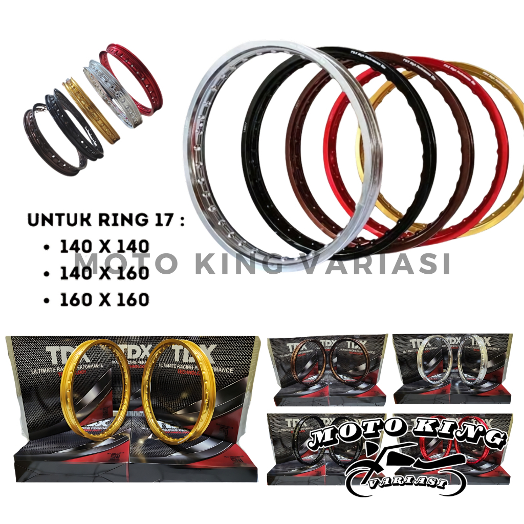 Jual Velg Motor Velek Lingkaran TDX Racing RING 17 140x140/140x160 ...