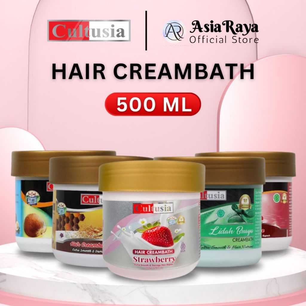 Jual ️ Asia Raya ️ Cultusia Creambath 500ml Strawberry Avocado Ginseng ...