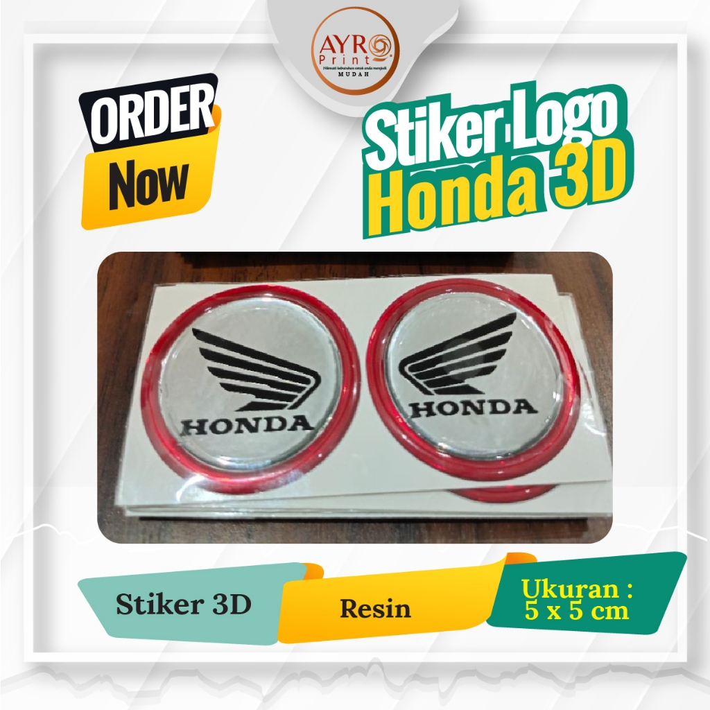 Jual Emblem Logo Stiker Sticker Honda Bulat 3D | Shopee Indonesia