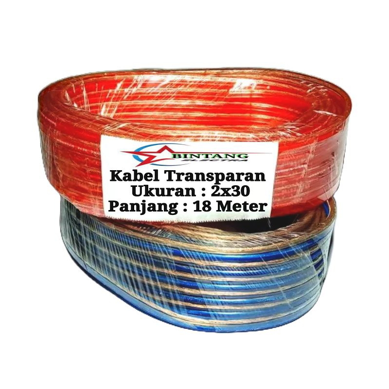 Jual 1 Roll Kabel transparan 2x30 , panjang 10 & 18 meter | Shopee ...