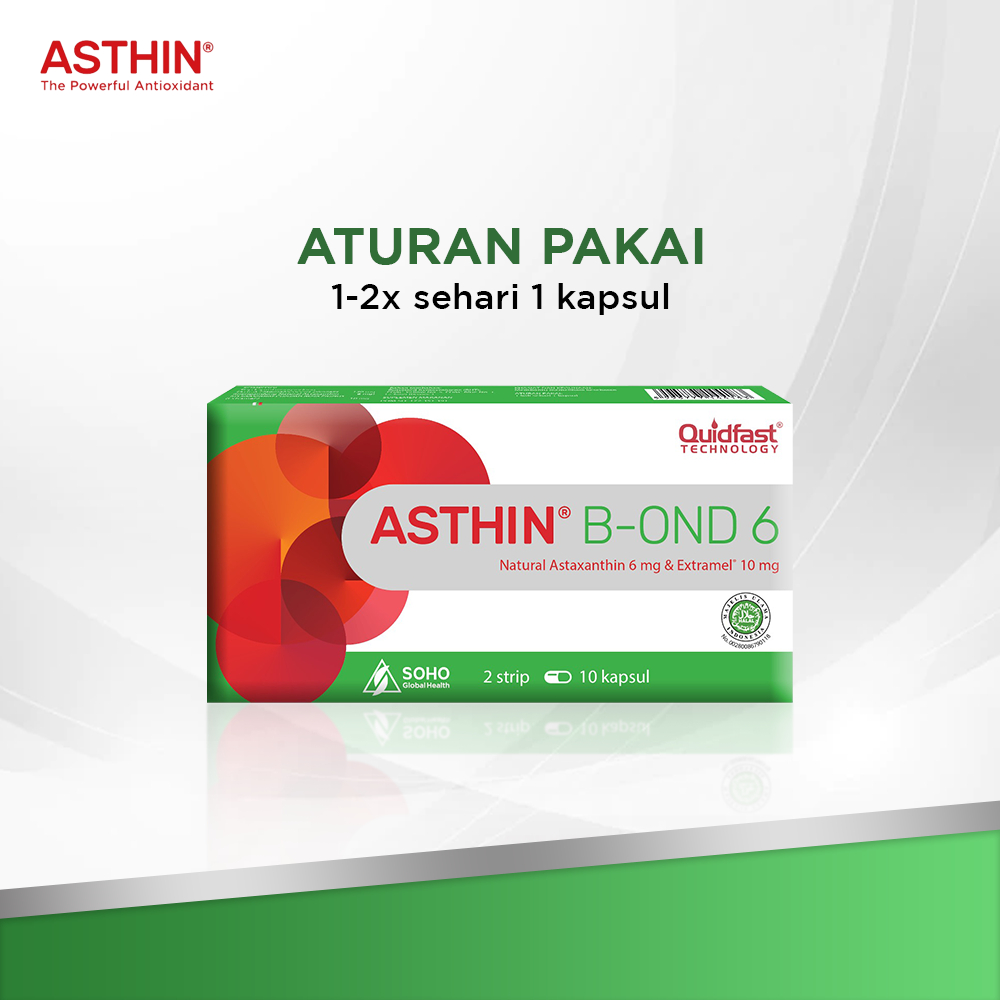 Jual Asthin B-OND Suplemen Antioksidan Ganda Astaxanthin + Extramel 1 ...